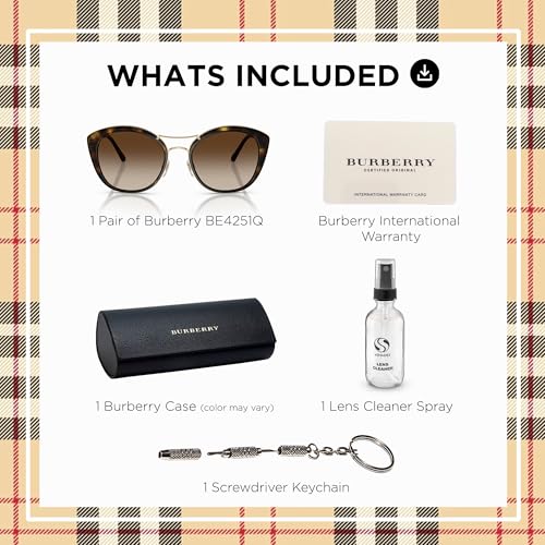 BURBERRY BE4251Q Round Shape Nylon Sunglasses with eSHADES Luxury Eyewear Kit Bundle3
