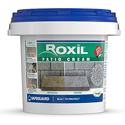 Roxil Patio Cream - 10 Year Weatherproofing, High-Strength Paving and Patio Seal (3 Litre) Cover
