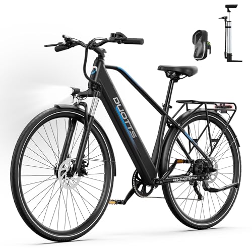 DUOTTS C29 Lite Bicicleta Electrica Urbana Hombre y Mujer, 27.5' Ebike con Batería Integrada Extraíble 486Wh y Motor 250W, 25 km/h & Suspensión Delantera, Bici Electrica Adulto 7 Velocidades