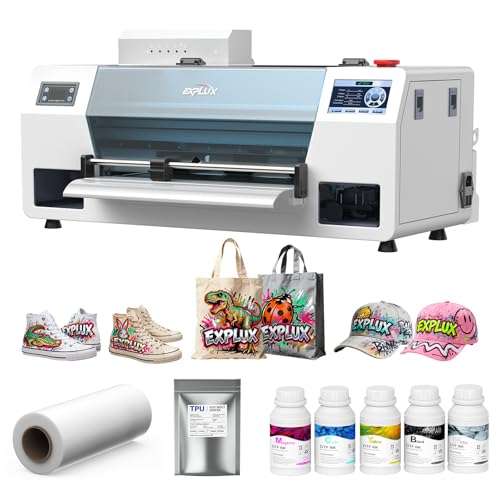 Image of EXPLUX A3 DTF Printer i3200HD Printhead I13 | Scheduled Auto-Cleaning, Built-in White Ink Circulation, 5 inch Touchscreen,4-Min Fast Printing,for Small & Mid-Market Businesses