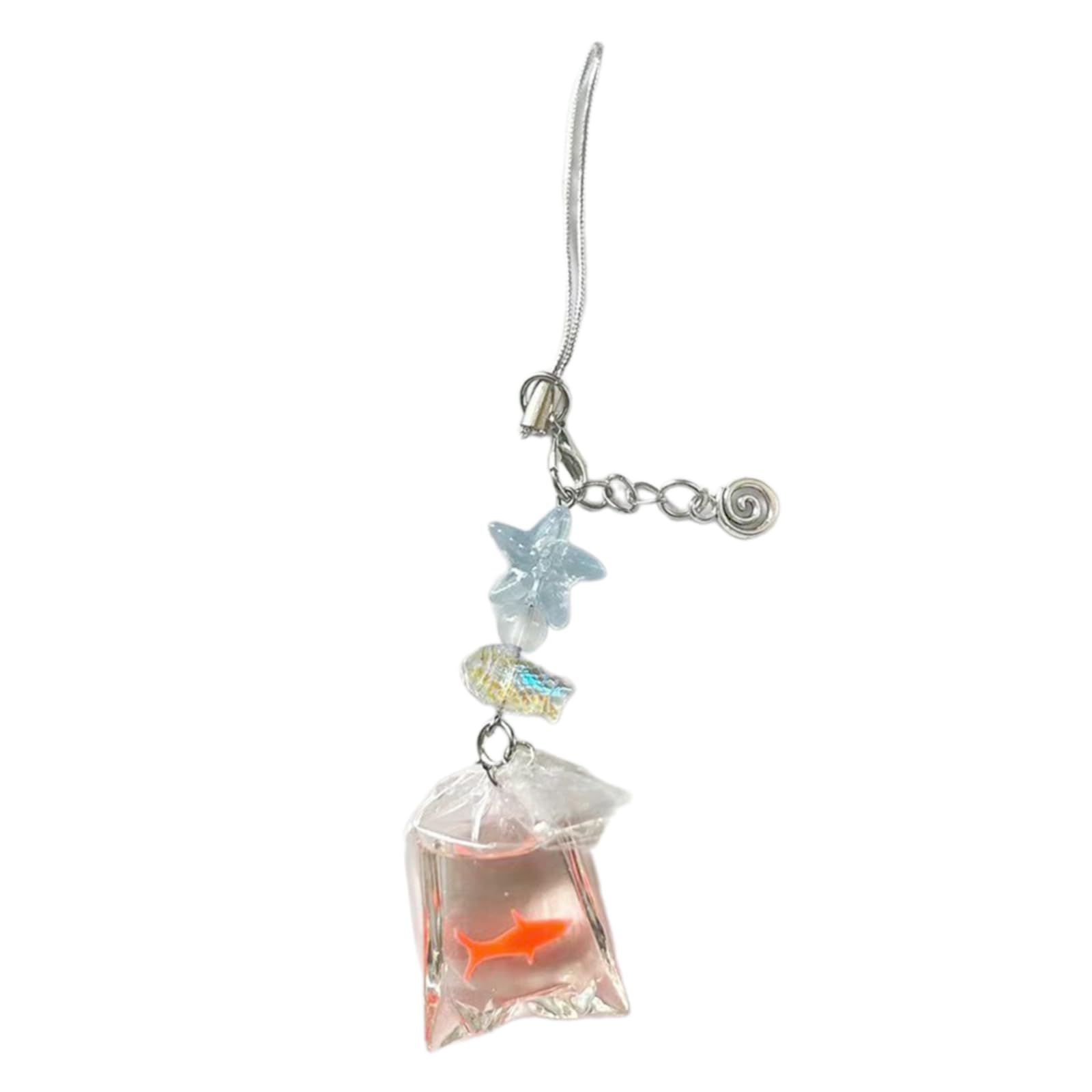 Baodss Fruit Ornament Unique Hanging Decors Delicate Fish Pendant Adornment Stylish Bag Charm for Various Occasion