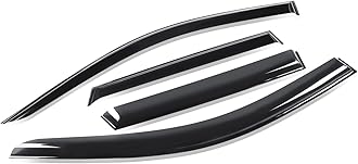 Auto Dynasty 4Pcs Tape-On Window Visor Compatible with 2011 2012 2013 2014 2015 2016 2017 2018 2019 2020 2021 2022 2023 2024 Mitsubishi Outlander 2011-2024, Deflector Rain Guard, Acrylic Black