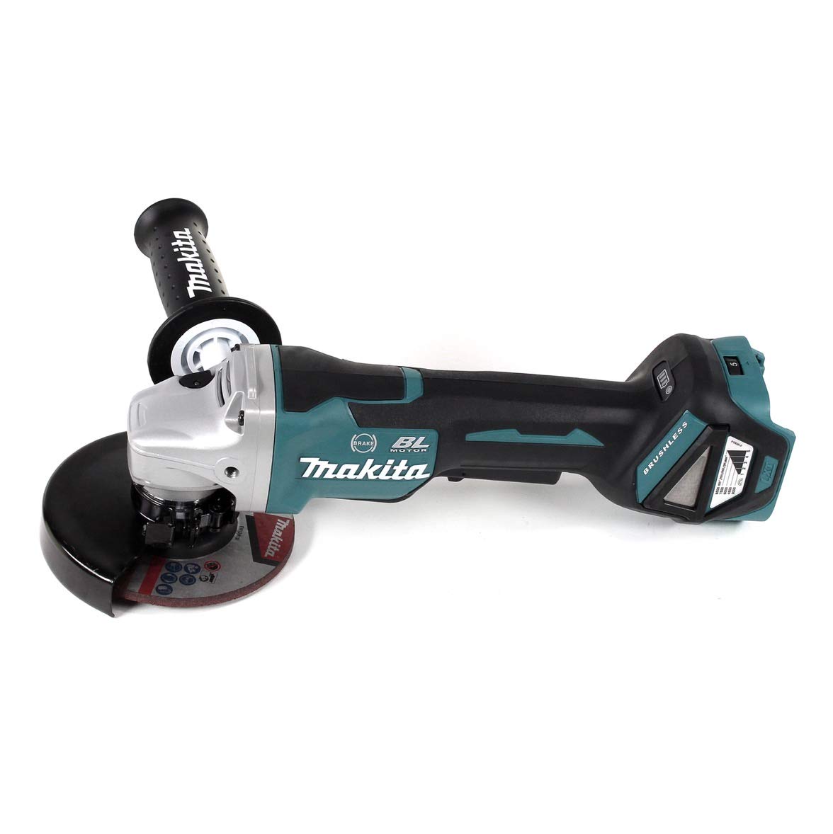 Makita DGA 517 M1J akumulatorowa szlifierka kątowa 18 V 125 mm bezszczotkowa + 1 x akumulator 4,0 Ah + Makpac – bez ładowarki