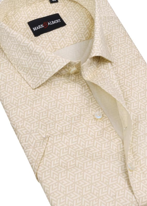Image of MARK & ALBERT Mens Half Sleeves Printed Shirt