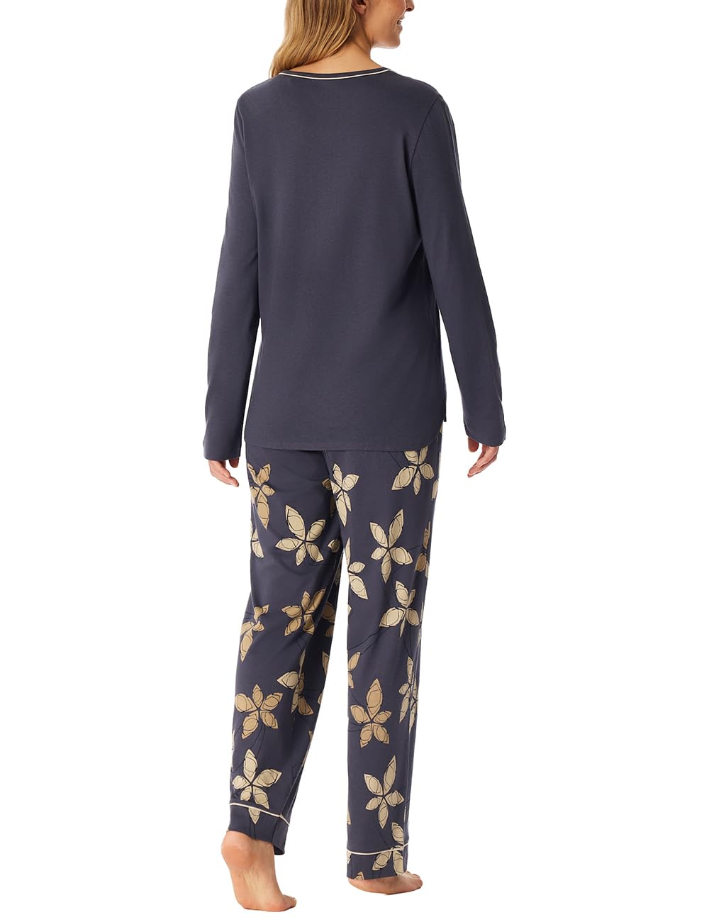 Schiesser Schiesser Damen Schlafanzug Set Lang Baumwolle Modal - Nightwear Ensemble de Pijama Femme
