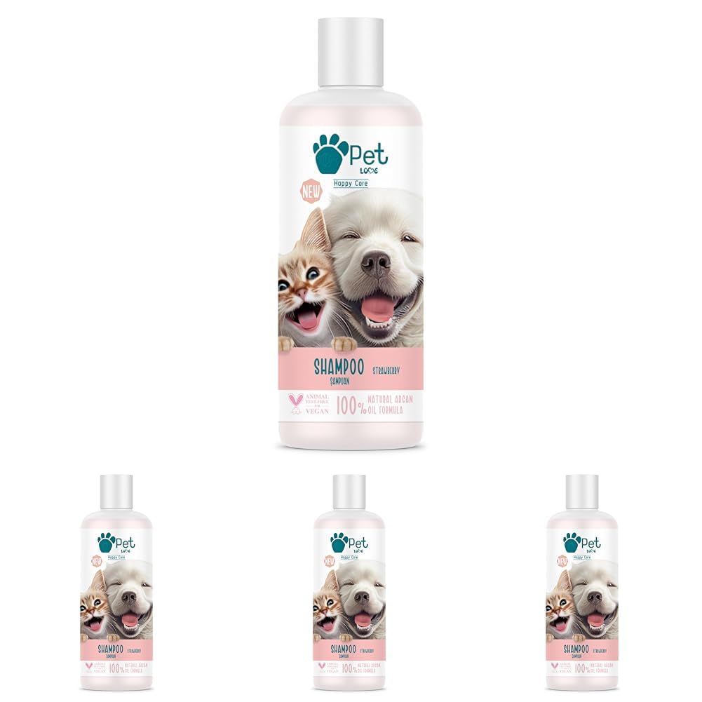 Pet Love Şampuan, Çilek, 250 Mililitre (4 paketi)