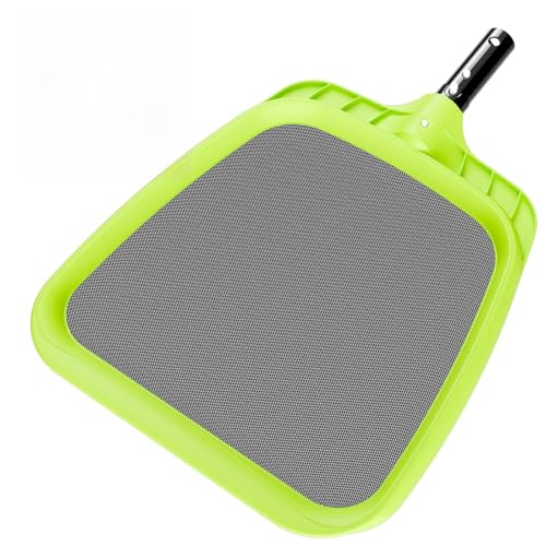 Sepetrel Pool Skimmer Net - Professional Heavy Duty Reinforced Frame Nylon Flat Leaf Rake Net,for...