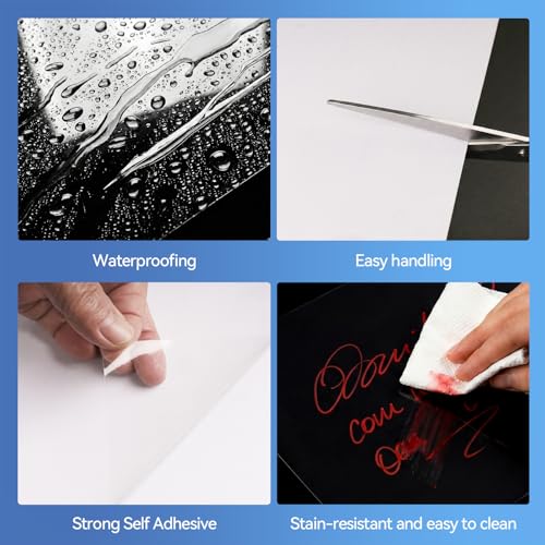 image for Cosrk 36 Sheets Transparent Laminate Sheets 8.5x11 inch Self Adhesive 
