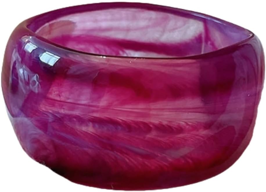 Acrylic Chunky Bangle Bracelets for Women Tortoiseshell Acetate Mottled Wide Chunky Cuff Bangle Wristband Jewelry