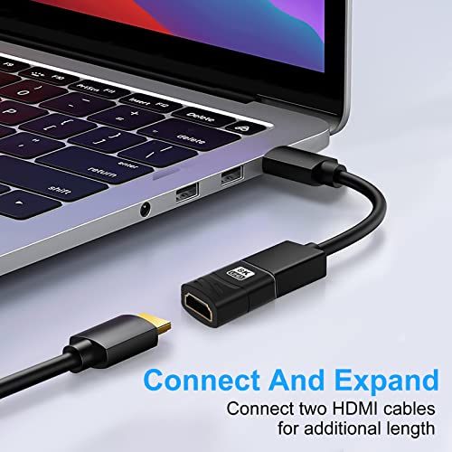 HDMI Coupler 8K macho a hembra para HDTV y PC miniatura 3