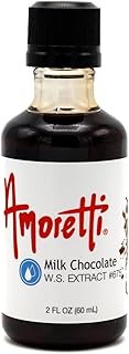 Amoretti - Milk Chocolate Extract Water Soluble 2 oz - Highly Concentrated & Perfect For Pastry, Savory, Brewing, and more, Preservative Free, Vegan, Kosher Pareve, Keto Friendly