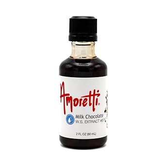 Amoretti - Milk Chocolate Extract Water Soluble 2 oz - Highly Concentrated & Perfect For Pastry, Savory, Brewing, and more, Preservative Free, Vegan, Kosher Pareve, Keto Friendly
