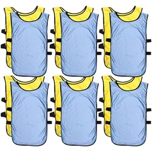Sosoport 12Pcs Soccer Pinnies Basketball Jersey Team Practice Vests Polyester Sports Shirts for Youth Kids Adults Outdoor
