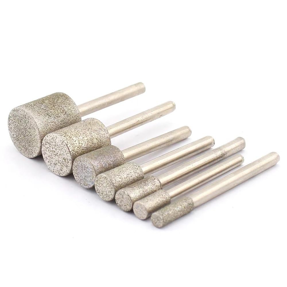 Fresa Cilindrica Rivestita Diamantata, Grana 240, Testa Da 6-40 Mm, Gambo Da 6-8 Mm for Utensili Lapidari, for Macinazione Di Vetro E Pietra (1 Pezzo)(30mm)