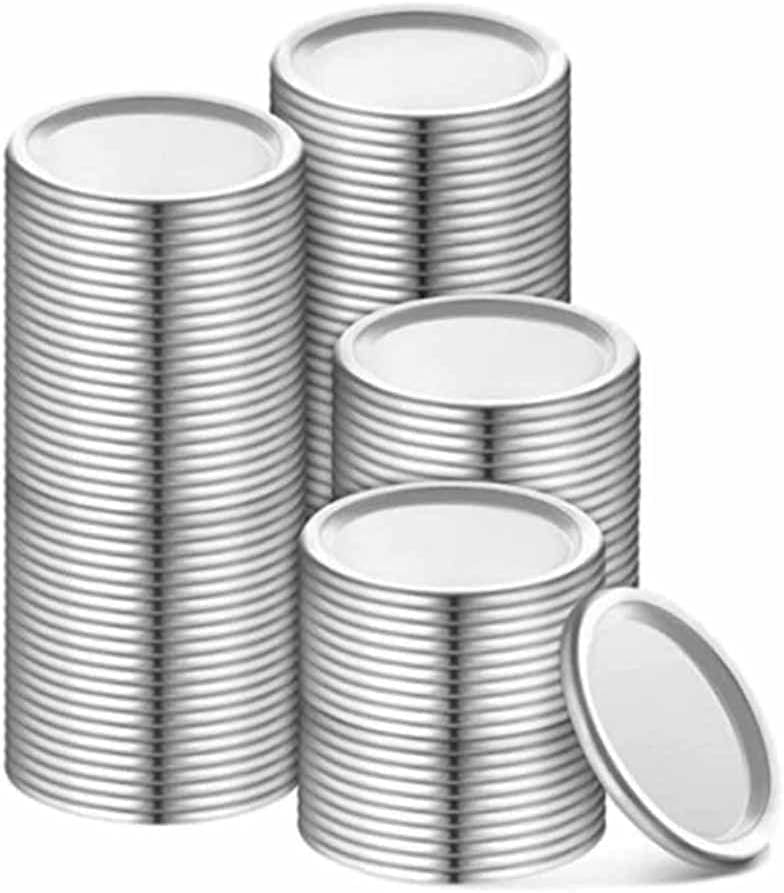 70mm Canning Lids Jar Split-Type Lids Reusable Leak Proof Storage Solid Caps Metal Canning Jar Lids