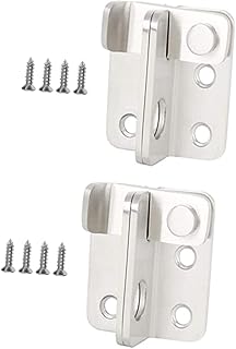 Operitacx Doorlock Doorlock 2 Sets Stainless Steel Sliding Latch Gate Latch Safety Door Lock Hasp Hasp