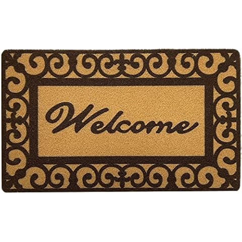 LEVINIS Outdoor Welcome Mat 29.5×17 Inch All-Season Home Entryway Rug Non-Slip Heavy Duty Doormat for Outdoor and Indoor Use Cover
