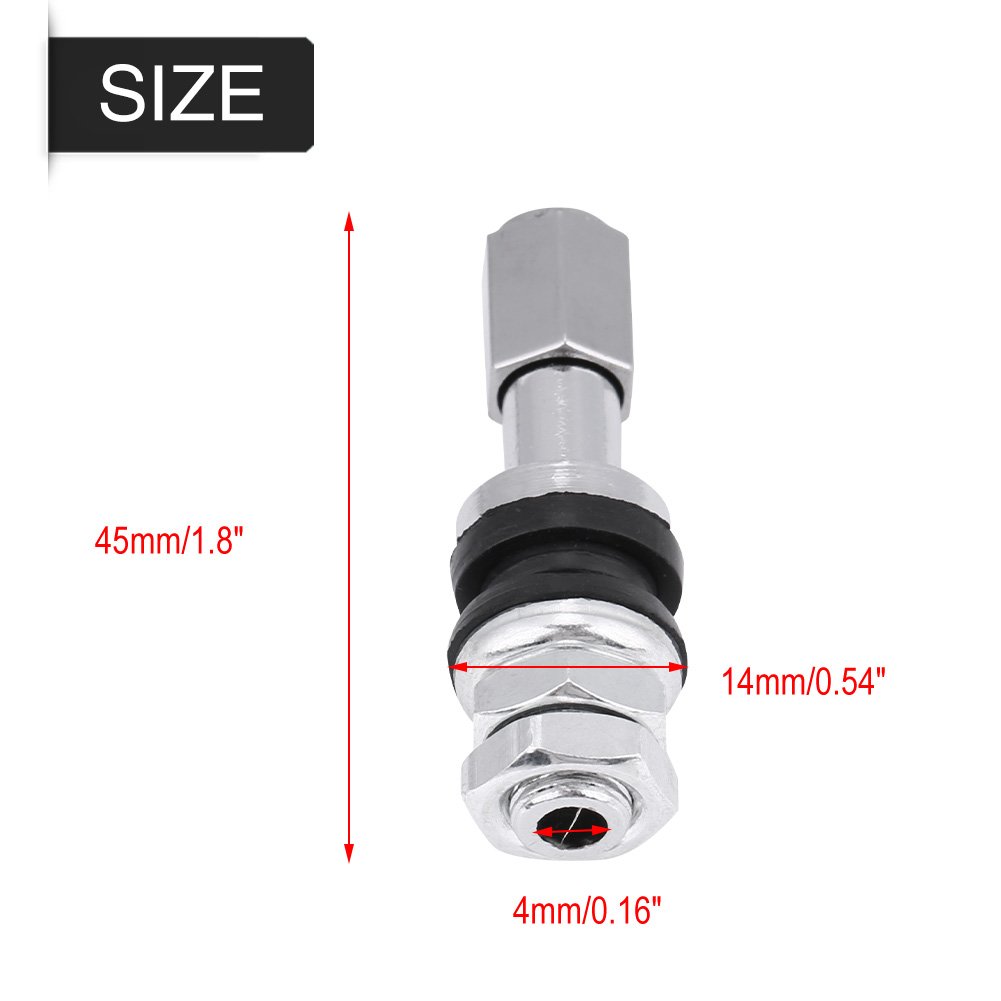 Kit De 10 Tiges De Valve Courtes TR161 Métal - Pour Pneus Voiture, Moto, Remorque, VTT - 5