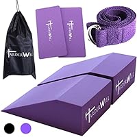 HarderWill 3 In 1 Yoga Foam Wedge Blocks (Pair), Calf Raise Block, Yoga - View #9