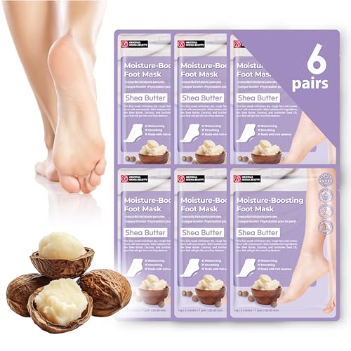 Innerest Original Derma Beauty Foot Mask 6 Pairs Shea Butter Foot Mask Callus Remover Pedicure Supplies