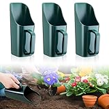 Lanties 3 Pack Plastic Garden Scoop Soil Sifter Cultivation Potting Scoop Garden Tool Bucket Hand Shovel for Digging Up or Transporting Scoops of Soil for Flower, Vegetable, Plants Care