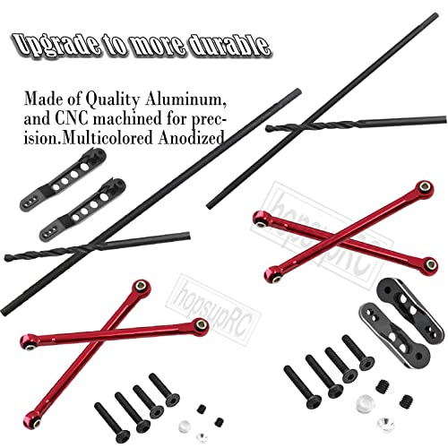 Hopsuprc Aluminum Front & Rear Torsional Sway Bar Set Upgrades Part For 1/7 Unlimited Desert Racer Rc Car,Alloy Front Rear Sway Bar Upgrades Part,Red #TOP3