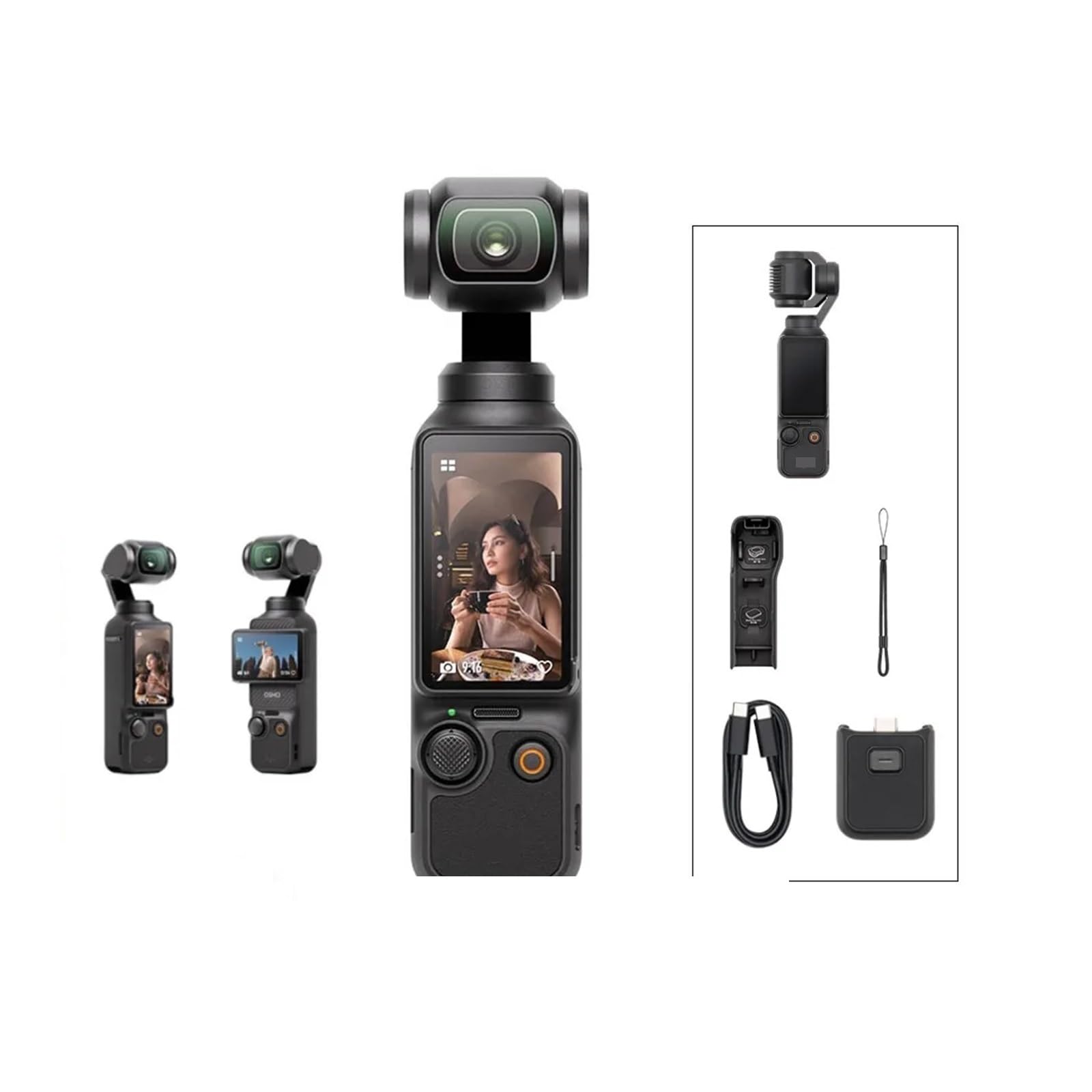 for DJI for Osmo Pocket 3 Vlogging Camera with 1'' CMOS&amp;4K/120fps Video Face/Object 2" Rotatable Touchscreen Small(Standard Set)