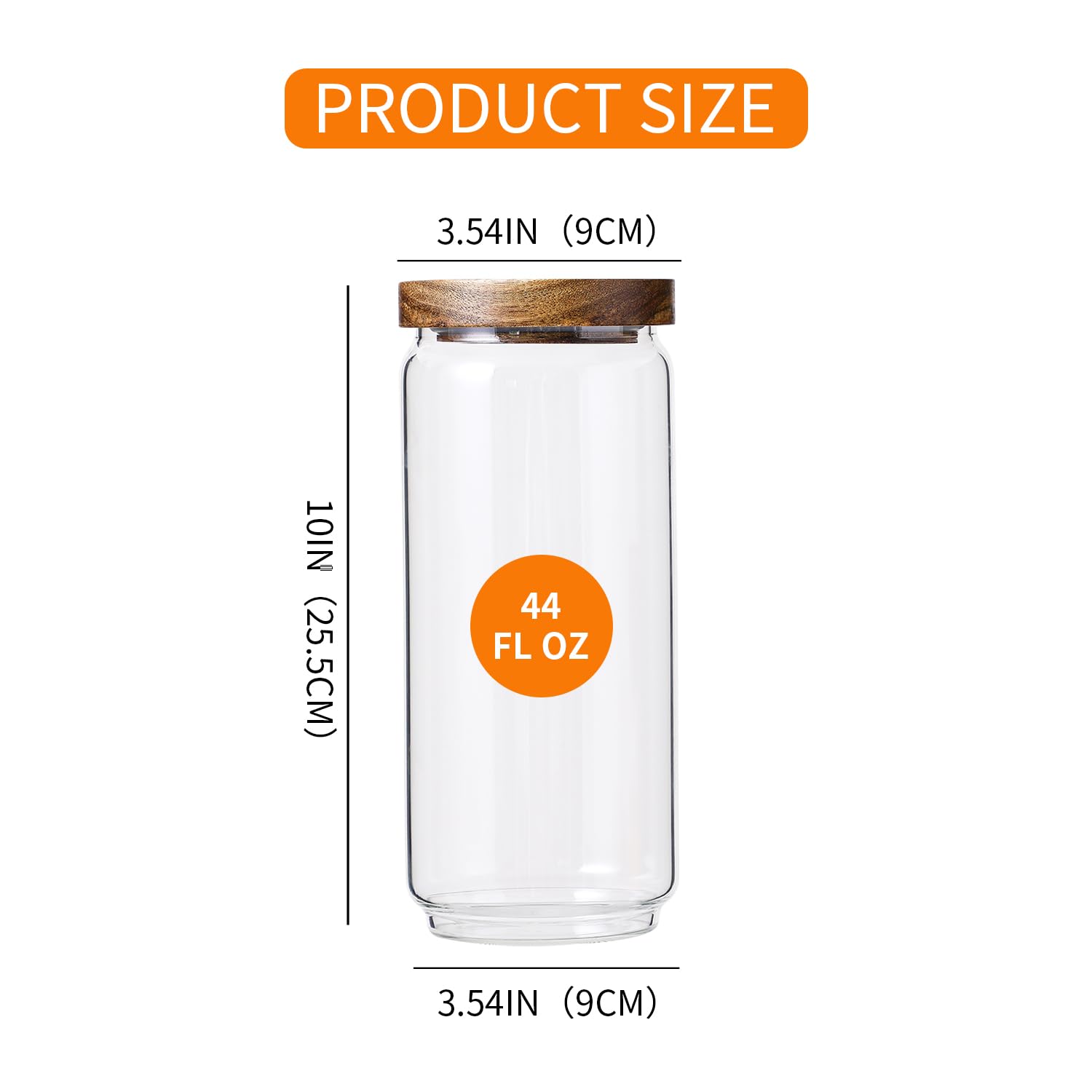 Juego de 3 tarros de cristal de 1300 ml