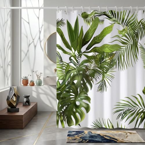 Rideau de douche 180x220cm feuille en polyester imperméable lavable ZO-911