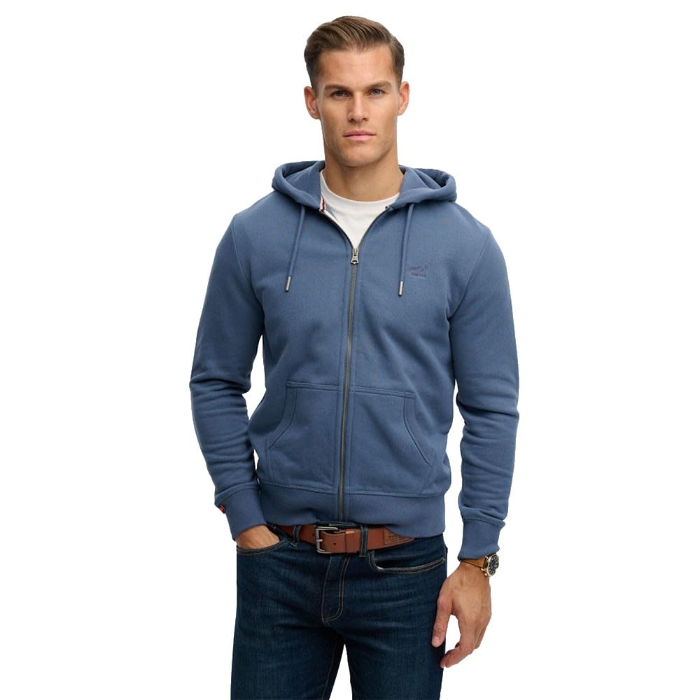 Superdry Essential Logo Zip Hoodie HB M2014128A Vintage Indigo 2XL