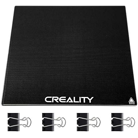 Glass Plate for Creality Ender 3, TEHEO 3D Printer Platform Upgrade Glass Bed Resistant Heating Print Bed -235x235x4mm Black Cover