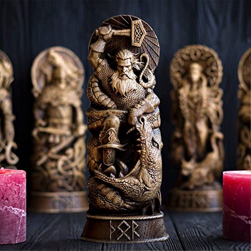 FIYSON Odin - Figura decorativa vikinga de...
