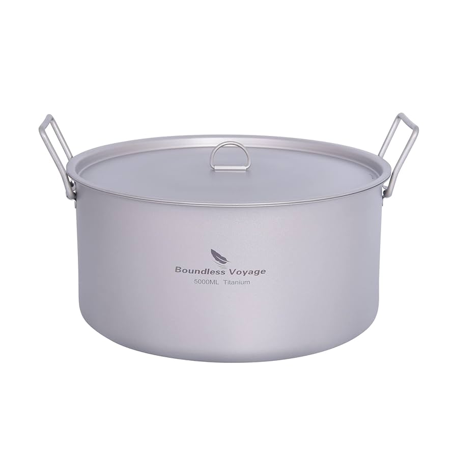 【色:チタン鍋2L】Boundless Voyage チタン 鍋 蓋つき 21. Amazon.co.jp: Boundless Voyage チタン 鍋 蓋つき 25.5cm 純