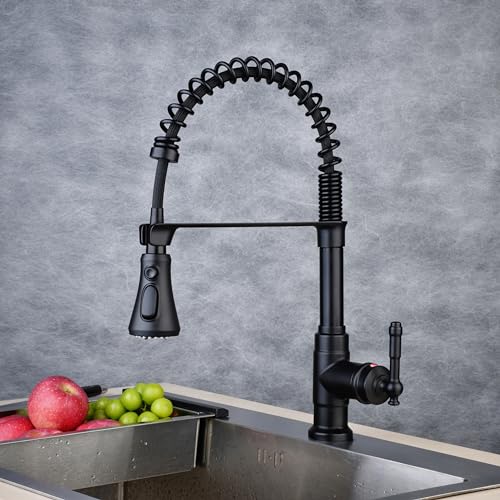 Pull Out Commercial Kitchen Taps:Professional High Arc Kitchen Sink Taps with Swivel Spout and Pull Out Sprayer - Image 3