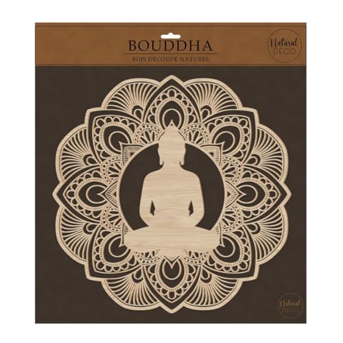 Bouddha Mandala STC gravure sur bois de haute précision - 4