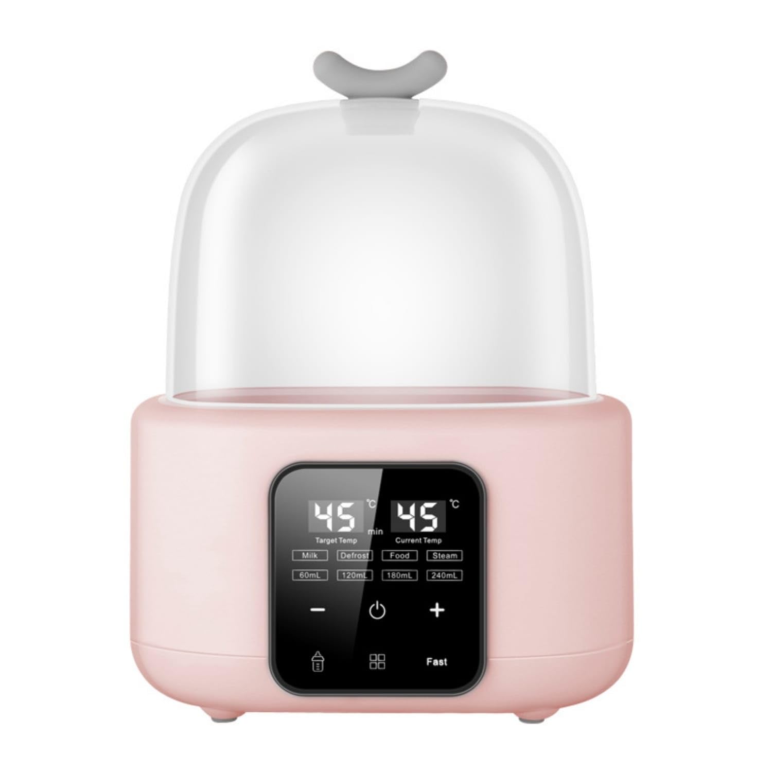 Multifunctional Bottle Warmer with Sterilizer Temperature Control Bottle Warmer and Sterilizer Digital Electric for Parents, Infants, Kitchen, Nursery, Pink, UK 220V-image-0