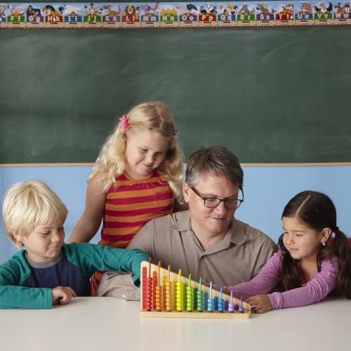 Melissa & Doug Abakus: Lernspielzeug - Abakus mit 55 bunten Perlen und 2 austauschbaren Holzbrettern für Kinder