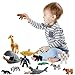 24 PCS Building Blocks Toy, Animal Figures Minifigures Set, Jungle Zoo City Bricks Toy with Orangutan, Panda, Giraffe & More, Compatible with Major Brand