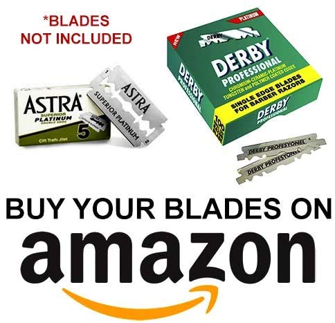 Straight Razor Matte Finish Silver | Cut Throat Razor by GREY | Straight Edge Barber Razor | Best Barber Supplies | Barber Accessories | Barber Straight Blade Razor For Men