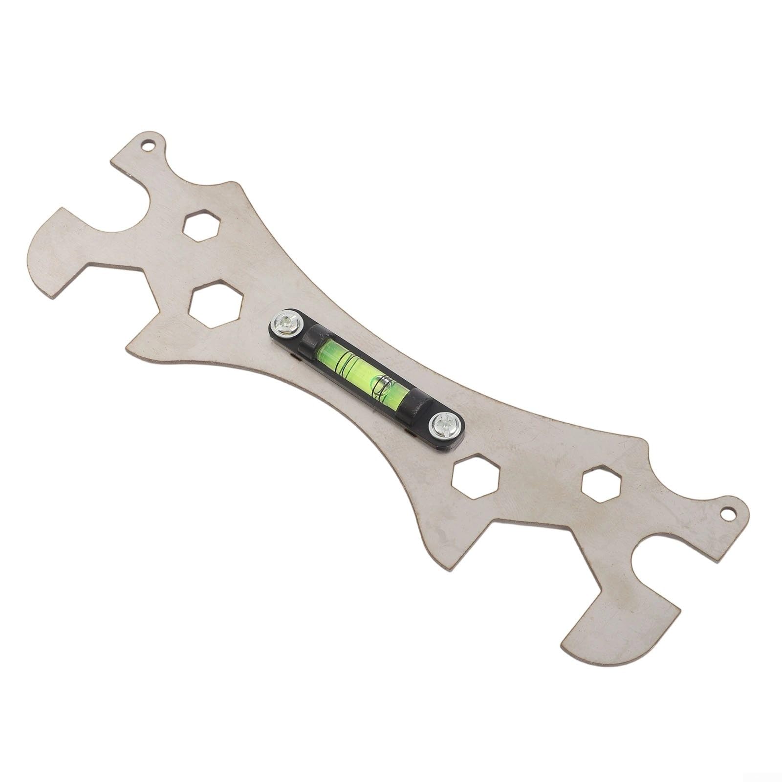 Llave de nivelación de fontanería con nivel integrado, llave de válvula de ducha de metal para herramienta de válvula mezcladora de baño, herramienta de reparación manual de ducha, llave de fontanero