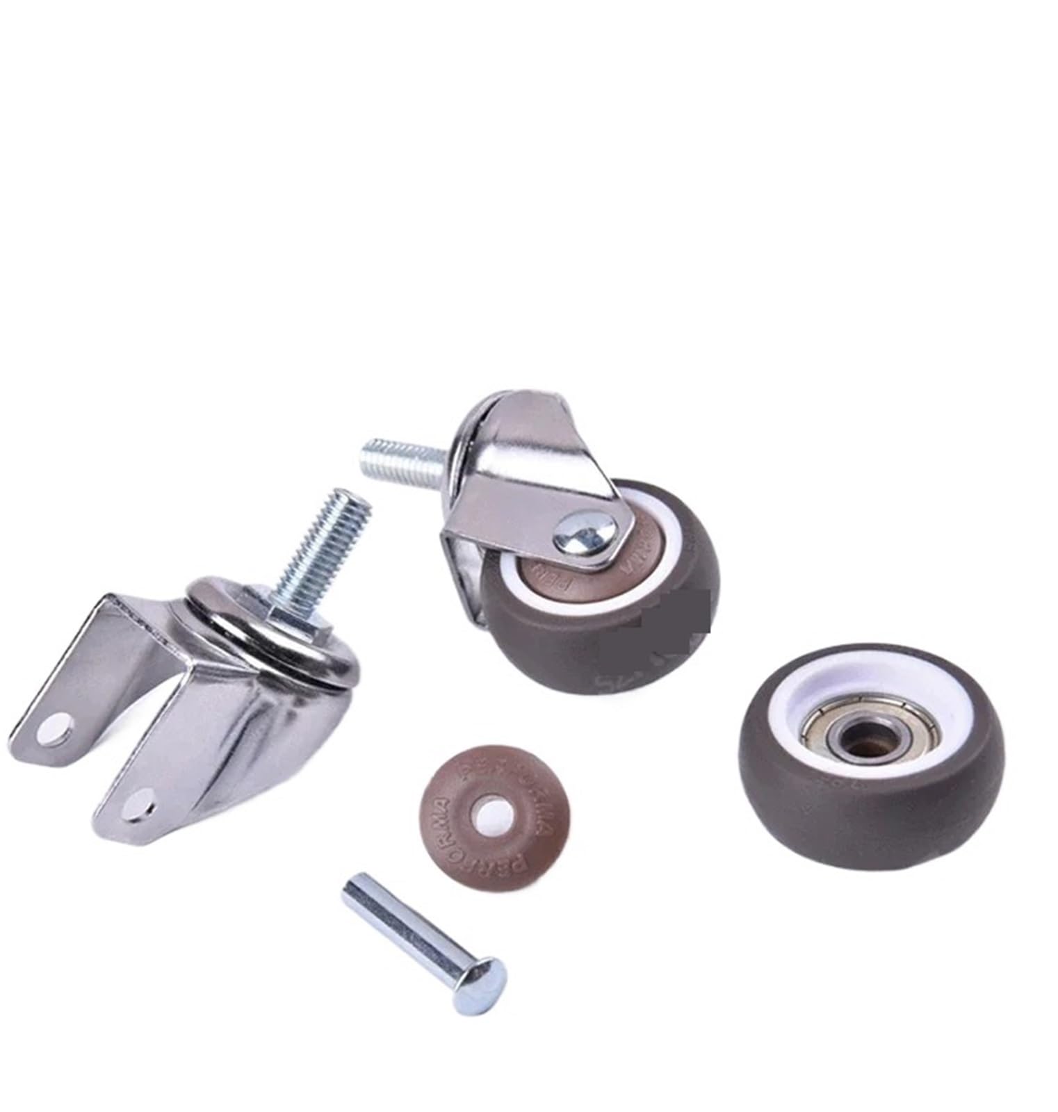 4 Stuks Meubelwielen, Zacht Rubber, Universele Zwenkwielen Huishoudelijke Accessoires