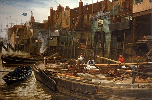Rivière de Londres tableau maritime pour décoration salon salon déco marine sur toile 60x90