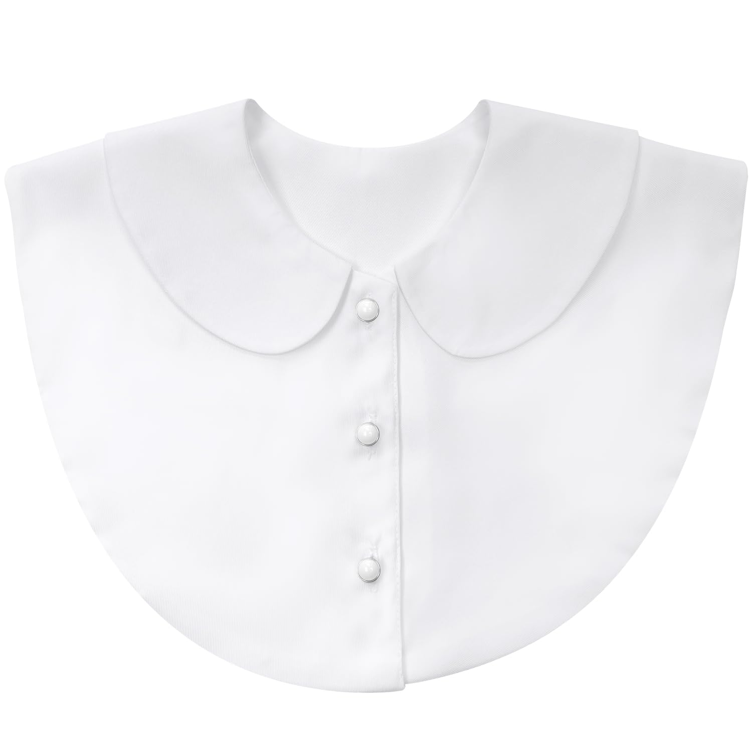 Joyci Girls Peter Pan Detachable Fake Collar Half Blouse Dickey Doll Collar, C White, One Size