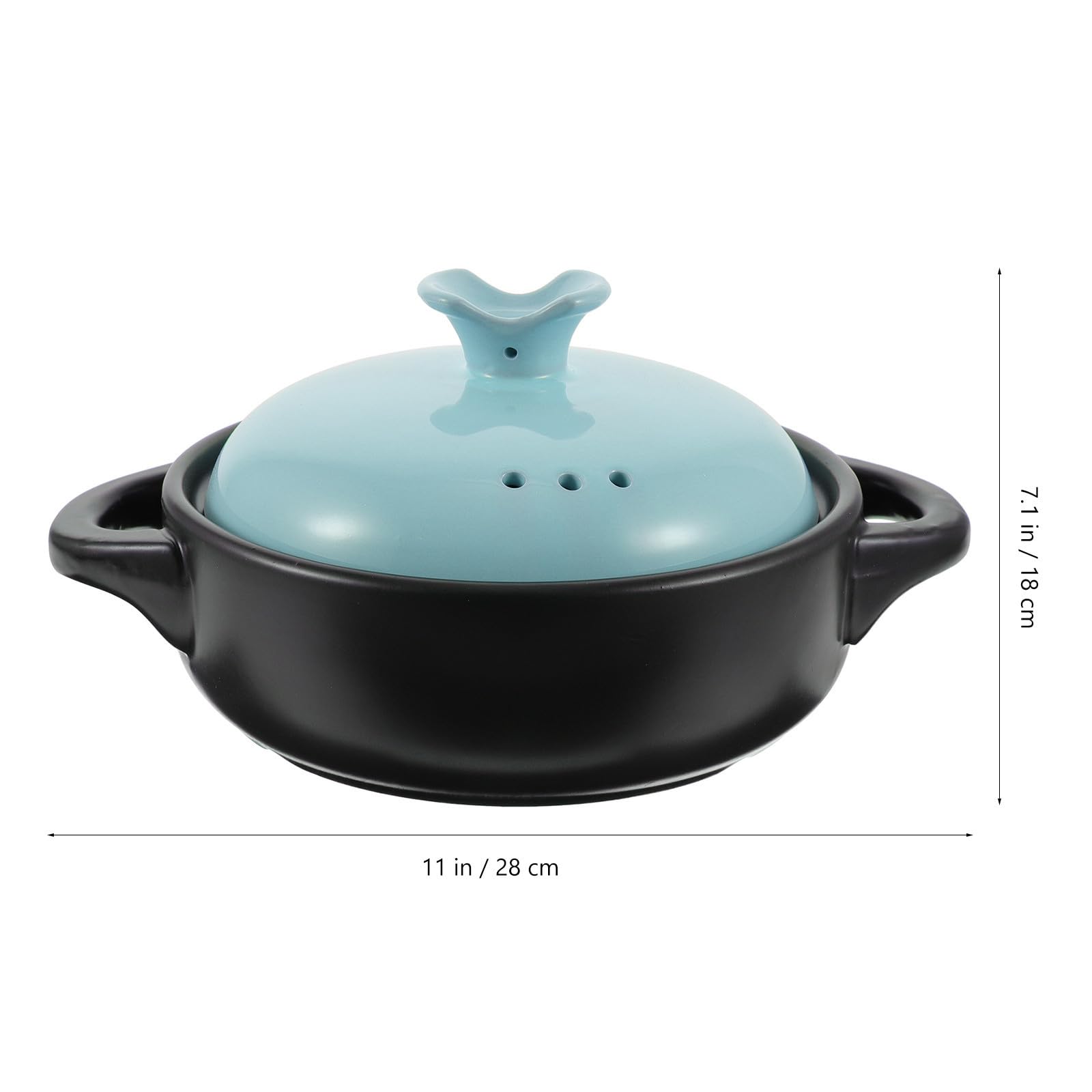 Pentola in Ceramica 1800ml Blu Resistente alle Alte Temperature