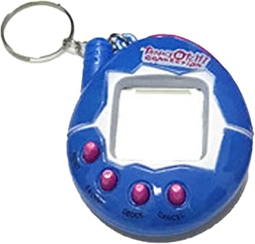 AMONIDA Electronic Digital Pet Game, 4 Function Button Pet Toy, Lightweight Virtual Game with Egg Shaped Design, Ideal for Kids (Blue)
