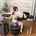 Electric Spa Medical Treatment Exam Chair, 4 Motor Aluminum Hydraulic System for Facial, Eyelash, Tattoo, Podiatry Treatment Beauty Massage, Hand Remote Controlled Adjustable Chair/Bed - Black