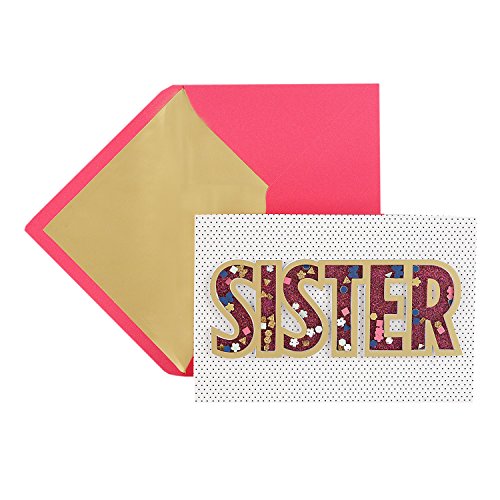 Image of Hallmark Signature Birthday Card for Sister (Confetti Shaker) (799RZH1031)