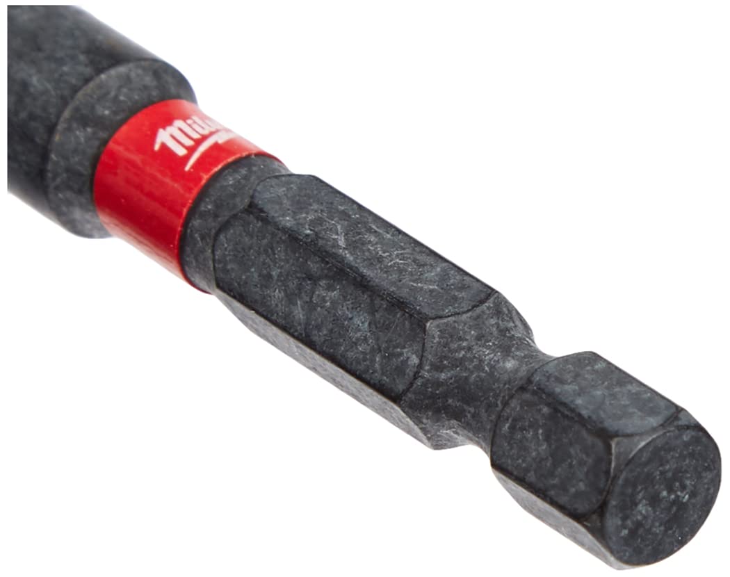 Milwaukee Wkład klucza nasadowego Shockwave 1/4 cala, sześciokątny na 1/4 cala czworokątny, 48325030, 12 x 4,7 x 2,6 cm