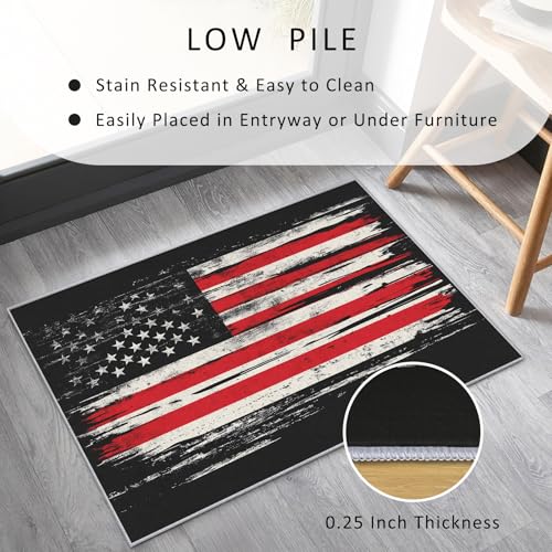 Tapete bandera americana 60x90 cm antideslizante y lavable miniatura 4