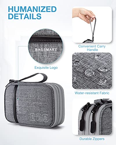 BAGSMART-Electronic-Organizer-BagTravel-Cable-Organizer-CasePouch-Carry-Case-Portable-Double-Layers-Cord-Storage-Bag-for-Charging-CableCell-PhonePower-BankEarphoneTravel-AccessoriesDouble-Layer-Gery